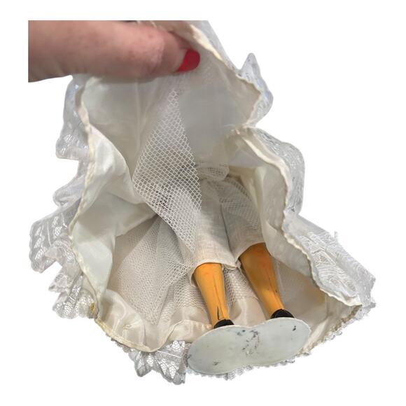 Vintage Spanish Flamenco Dancer Doll with Fan and Stand 12" - Picture 7 of 7